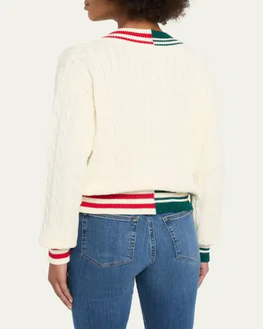 SEROYA Iona Colorblock Cable-Knit Sweater | Thumbnail 3 SEROYA Iona Colorblock Cable-Knit Sweater | Thumbnail 3