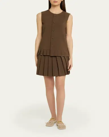 Maison Margiela Pleated Button-Front Top | Thumbnail 2 Maison Margiela Pleated Button-Front Top | Thumbnail 2