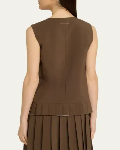 Maison Margiela Pleated Button-Front Top | Thumbnail 3 Maison Margiela Pleated Button-Front Top | Thumbnail 3
