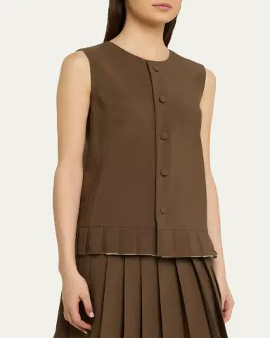 Maison Margiela Pleated Button-Front Top | Thumbnail 4 Maison Margiela Pleated Button-Front Top | Thumbnail 4
