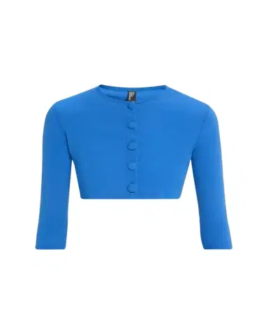 Lisa Marie Fernandez Crepe Cropped Cardigan | Thumbnail 1 Lisa Marie Fernandez Crepe Cropped Cardigan | Thumbnail 1
