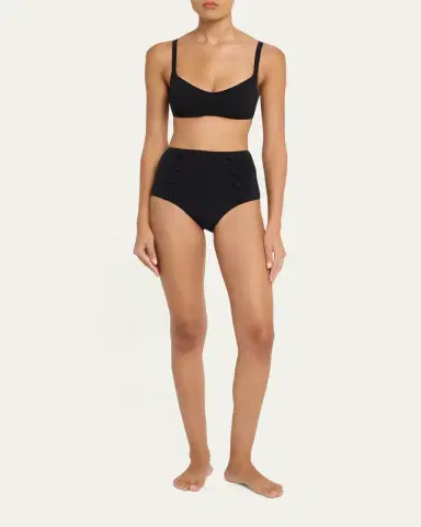 Lisa Marie Fernandez Balconette High-Waist Two-Piece Swimsuit | Thumbnail 2 Lisa Marie Fernandez Balconette High-Waist Two-Piece Swimsuit | Thumbnail 2