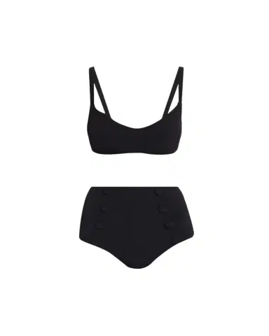 Lisa Marie Fernandez Balconette High-Waist Two-Piece Swimsuit | Thumbnail 1 Lisa Marie Fernandez Balconette High-Waist Two-Piece Swimsuit | Thumbnail 1