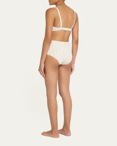 Lisa Marie Fernandez Balconette High-Waist Two-Piece Swimsuit | Thumbnail 3 Lisa Marie Fernandez Balconette High-Waist Two-Piece Swimsuit | Thumbnail 3