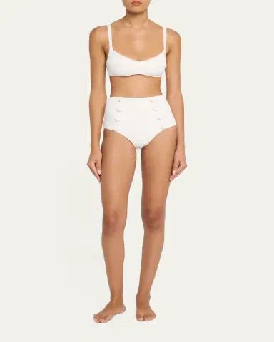 Lisa Marie Fernandez Balconette High-Waist Two-Piece Swimsuit | Thumbnail 2 Lisa Marie Fernandez Balconette High-Waist Two-Piece Swimsuit | Thumbnail 2