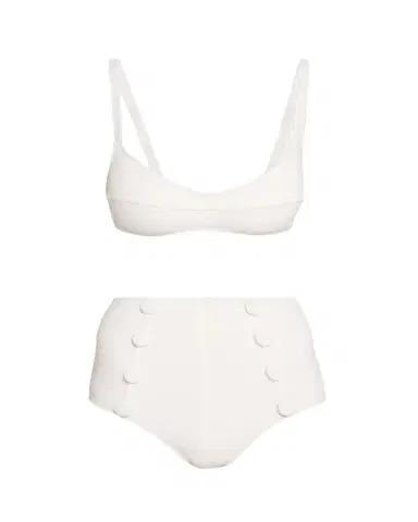 Lisa Marie Fernandez Balconette High-Waist Two-Piece Swimsuit | Thumbnail 1 Lisa Marie Fernandez Balconette High-Waist Two-Piece Swimsuit | Thumbnail 1