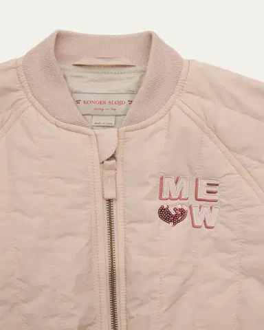 Konges Slojd Girl's Juno Kitty Bomber Jacket, Size 9M-8 | Thumbnail 3 Konges Slojd Girl's Juno Kitty Bomber Jacket, Size 9M-8 | Thumbnail 3