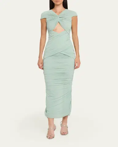 Ronny Kobo Nasha Cutout Ruched Bodycon Maxi Dress | Thumbnail 2 Ronny Kobo Nasha Cutout Ruched Bodycon Maxi Dress | Thumbnail 2