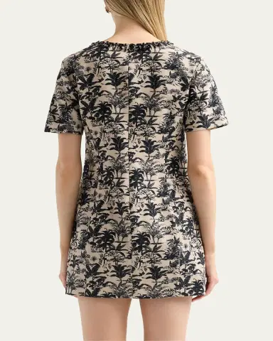 Toccin Blythe Embellished Palm Jacquard Mini Shift Dress | Thumbnail 3 Toccin Blythe Embellished Palm Jacquard Mini Shift Dress | Thumbnail 3