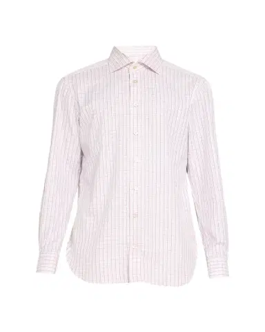 Kiton Men's Mini Check Cotton Sport Shirt | Thumbnail 1 Kiton Men's Mini Check Cotton Sport Shirt | Thumbnail 1