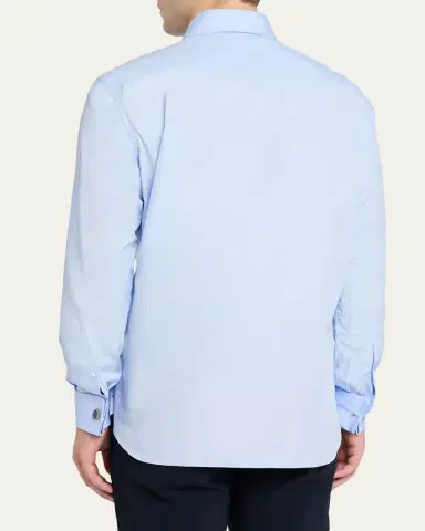 Brioni Men's Solid Cotton French-Cuff Sport Shirt | Thumbnail 3 Brioni Men's Solid Cotton French-Cuff Sport Shirt | Thumbnail 3