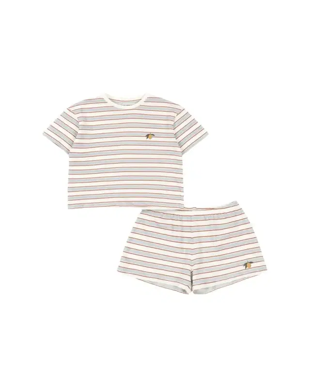 Boy's Famo Striped Cotton T-Shirt & Shorts Set, Size 12M-4 Boy's Famo Striped Cotton T-Shirt & Shorts Set, Size 12M-4