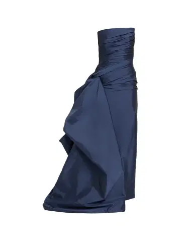 Marmar Halim Strapless Draped Taffeta Column Gown | Thumbnail 1 Marmar Halim Strapless Draped Taffeta Column Gown | Thumbnail 1
