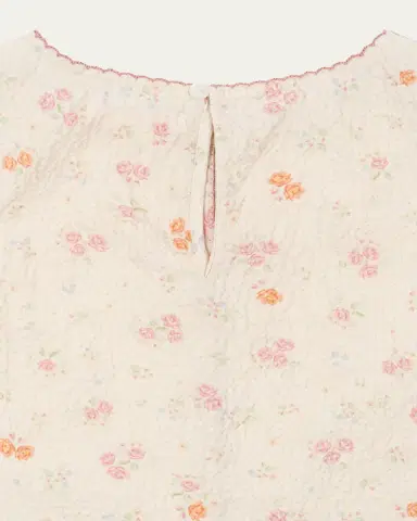 Konges Slojd Girl's Elin Sleeveless Floral Picot-Trim Dress, Size 18M-10 | Thumbnail 3 Konges Slojd Girl's Elin Sleeveless Floral Picot-Trim Dress, Size 18M-10 | Thumbnail 3