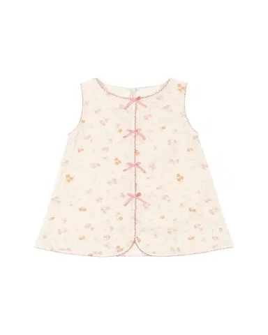 Konges Slojd Girl's Elin Sleeveless Floral Picot-Trim Dress, Size 18M-10 | Thumbnail 1 Konges Slojd Girl's Elin Sleeveless Floral Picot-Trim Dress, Size 18M-10 | Thumbnail 1