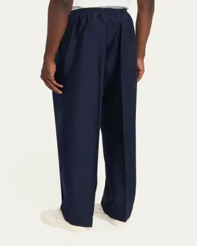 Bottega Veneta Men's Washed Cotton and Silk Relaxed Drawstring Pants | Thumbnail 3 Bottega Veneta Men's Washed Cotton and Silk Relaxed Drawstring Pants | Thumbnail 3