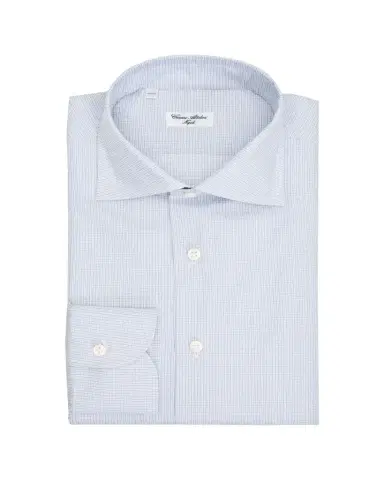 Cesare Attolini Men's Micro-Plaid Cotton Dress Shirt | Thumbnail 1 Cesare Attolini Men's Micro-Plaid Cotton Dress Shirt | Thumbnail 1