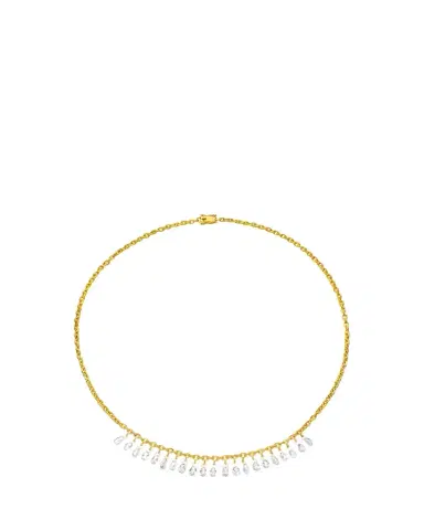 DARIUS 18K Yellow Gold Briolette Diamond Veil Chain Necklace, 18"L | Thumbnail 1 DARIUS 18K Yellow Gold Briolette Diamond Veil Chain Necklace, 18"L | Thumbnail 1