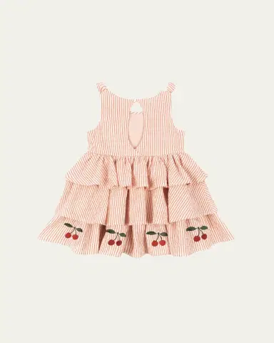 Konges Slojd Girl's Ellie Tiered Seersucker Dress, Size 18M-10 | Thumbnail 2 Konges Slojd Girl's Ellie Tiered Seersucker Dress, Size 18M-10 | Thumbnail 2