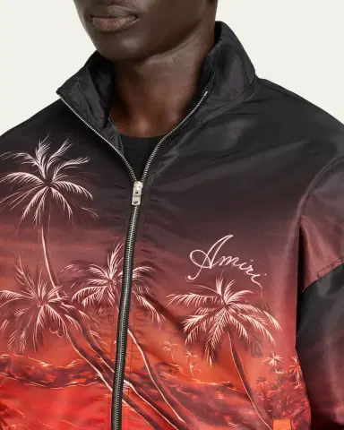 Amiri Men's Hawaii Logo Nylon Full-Zip Jacket | Thumbnail 5 Amiri Men's Hawaii Logo Nylon Full-Zip Jacket | Thumbnail 5