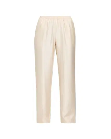 Loulou de Saison Alera Silk Straight-Leg Pull-On Pants | Thumbnail 1 Loulou de Saison Alera Silk Straight-Leg Pull-On Pants | Thumbnail 1