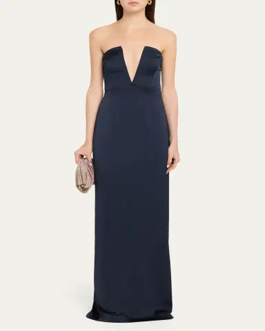 Ramy Brook Raquel Strapless Plunging Column Gown | Thumbnail 2 Ramy Brook Raquel Strapless Plunging Column Gown | Thumbnail 2