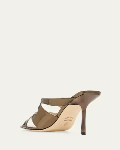 Stuart Weitzman 85mm Rubie Metallic Leather Mule Sandals | Thumbnail 4 Stuart Weitzman 85mm Rubie Metallic Leather Mule Sandals | Thumbnail 4