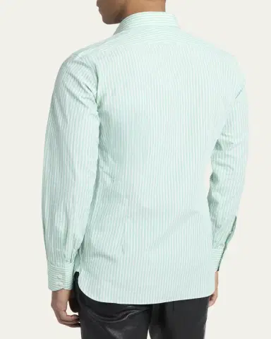 Tom Ford Men's Cotton Pinstripe Slim-Fit Dress Shirt | Thumbnail 3 Tom Ford Men's Cotton Pinstripe Slim-Fit Dress Shirt | Thumbnail 3
