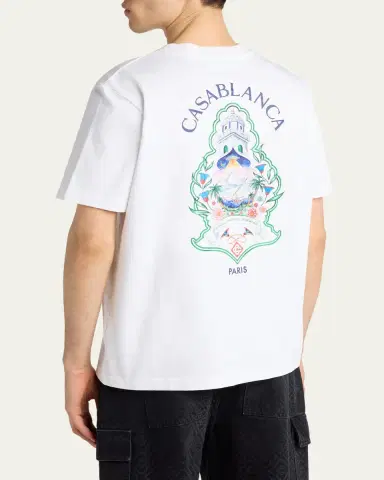 Casablanca Men's Cotton Jersey T-Shirt | Thumbnail 3 Casablanca Men's Cotton Jersey T-Shirt | Thumbnail 3