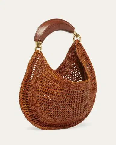 Chloé Summer Banana Top-Handle Bag in Crochet Fabric | Thumbnail 3 Chloé Summer Banana Top-Handle Bag in Crochet Fabric | Thumbnail 3