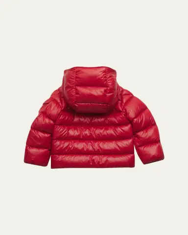 Moncler Boy's Maya Hooded Short Down Jacket, Size 6M-3 | Thumbnail 2 Moncler Boy's Maya Hooded Short Down Jacket, Size 6M-3 | Thumbnail 2