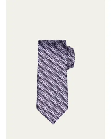 Tom Ford Men's Linen Jacquard Tie | Thumbnail 3 Tom Ford Men's Linen Jacquard Tie | Thumbnail 3