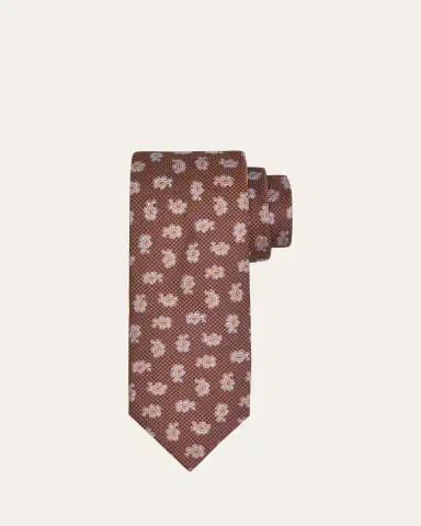 Brioni Men's Silk Paisley Jacquard Tie | Thumbnail 2 Brioni Men's Silk Paisley Jacquard Tie | Thumbnail 2