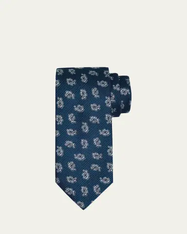 Brioni Men's Silk Paisley Jacquard Tie | Thumbnail 3 Brioni Men's Silk Paisley Jacquard Tie | Thumbnail 3