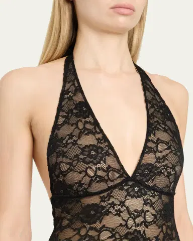 Alice + Olivia Lina Plunging V Lace Bodysuit | Thumbnail 5 Alice + Olivia Lina Plunging V Lace Bodysuit | Thumbnail 5