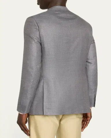 Brioni Men's Prince of Wales Single-Breasted Sport Coat | Thumbnail 3 Brioni Men's Prince of Wales Single-Breasted Sport Coat | Thumbnail 3