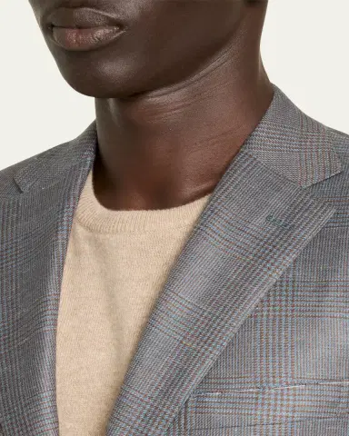 Brioni Men's Prince of Wales Single-Breasted Sport Coat | Thumbnail 5 Brioni Men's Prince of Wales Single-Breasted Sport Coat | Thumbnail 5