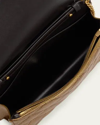 Saint Laurent Envelope Small YSL Wallet on Chain in Metallic Leather | Thumbnail 4 Saint Laurent Envelope Small YSL Wallet on Chain in Metallic Leather | Thumbnail 4
