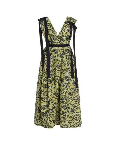 Ulla Johnson Karina Sleeveless Floral Cotton Bow Midi Dress | Thumbnail 1 Ulla Johnson Karina Sleeveless Floral Cotton Bow Midi Dress | Thumbnail 1