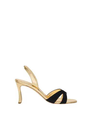 Manolo Blahnik 90mm Callydra Mixed Leather Slingback Sandals | Thumbnail 1 Manolo Blahnik 90mm Callydra Mixed Leather Slingback Sandals | Thumbnail 1