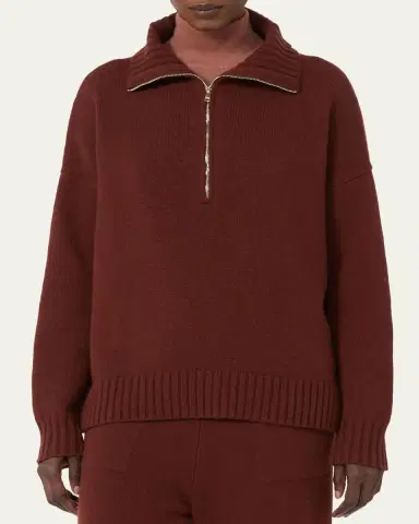 Max Mara Quarter-Zip Cashmere Sweater | Thumbnail 4 Max Mara Quarter-Zip Cashmere Sweater | Thumbnail 4