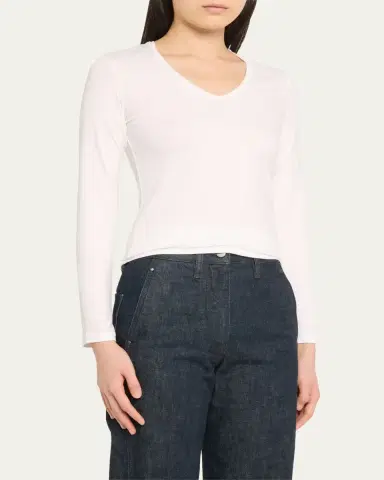 Majestic Filatures Soft Touch Long-Sleeve V-Neck Tee | Thumbnail 4 Majestic Filatures Soft Touch Long-Sleeve V-Neck Tee | Thumbnail 4