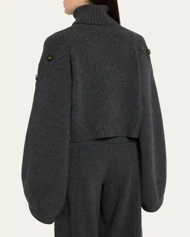 Zimmermann Valiant Buttoned Turtleneck Sweater | Thumbnail 3 Zimmermann Valiant Buttoned Turtleneck Sweater | Thumbnail 3