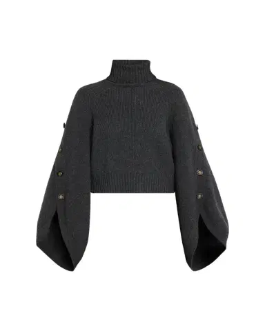 Zimmermann Valiant Buttoned Turtleneck Sweater | Thumbnail 1 Zimmermann Valiant Buttoned Turtleneck Sweater | Thumbnail 1
