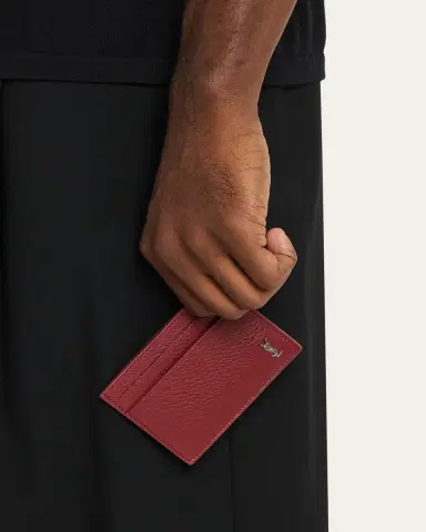Saint Laurent Men's Cassandre Leather Card Holder | Thumbnail 2 Saint Laurent Men's Cassandre Leather Card Holder | Thumbnail 2