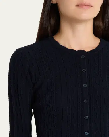 LoveShackFancy Orly Cropped Peplum Cardigan | Thumbnail 5 LoveShackFancy Orly Cropped Peplum Cardigan | Thumbnail 5