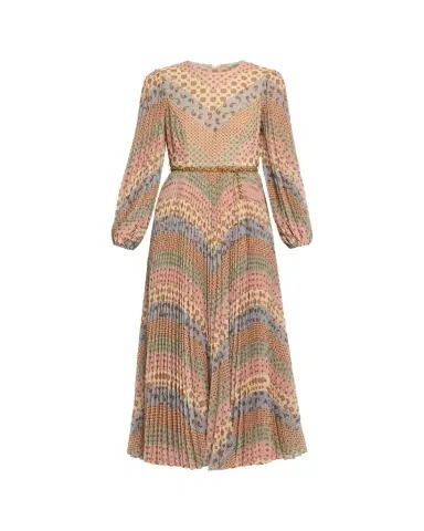 Zimmermann Sunray Long-Sleeve Midi Dress | Thumbnail 1 Zimmermann Sunray Long-Sleeve Midi Dress | Thumbnail 1
