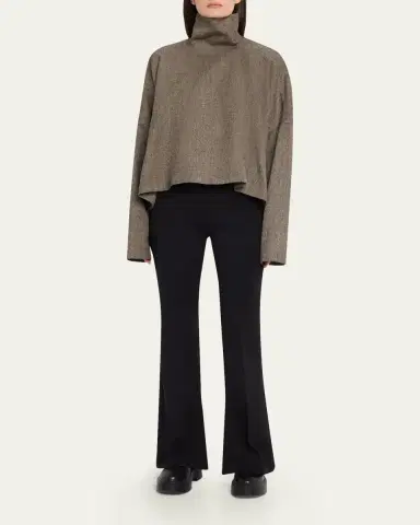 Rick Owens Jumbo Tabard Melange Wool Crop Top | Thumbnail 2 Rick Owens Jumbo Tabard Melange Wool Crop Top | Thumbnail 2