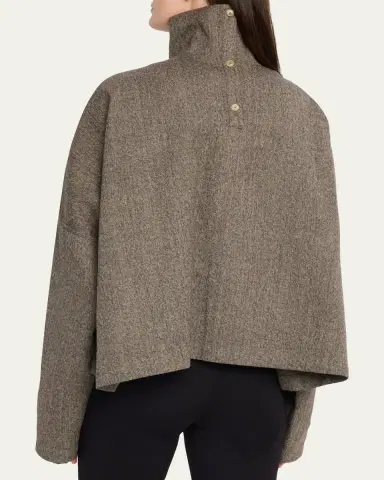 Rick Owens Jumbo Tabard Melange Wool Crop Top | Thumbnail 3 Rick Owens Jumbo Tabard Melange Wool Crop Top | Thumbnail 3