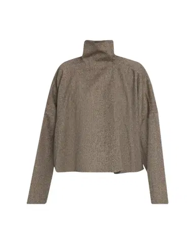 Rick Owens Jumbo Tabard Melange Wool Crop Top | Thumbnail 1 Rick Owens Jumbo Tabard Melange Wool Crop Top | Thumbnail 1